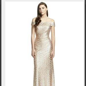 Dessy Bridesmaid Rose Gold Dress